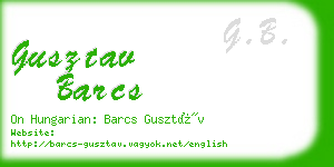 gusztav barcs business card